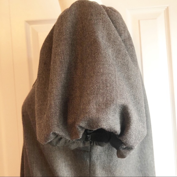 Zara Woman Charcoal Gray Wool Blend Shift Dress Medium - Picture 5 of 10